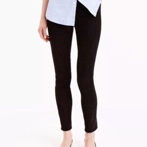 J.Crew collection suede leather leggings navy blue Size:6